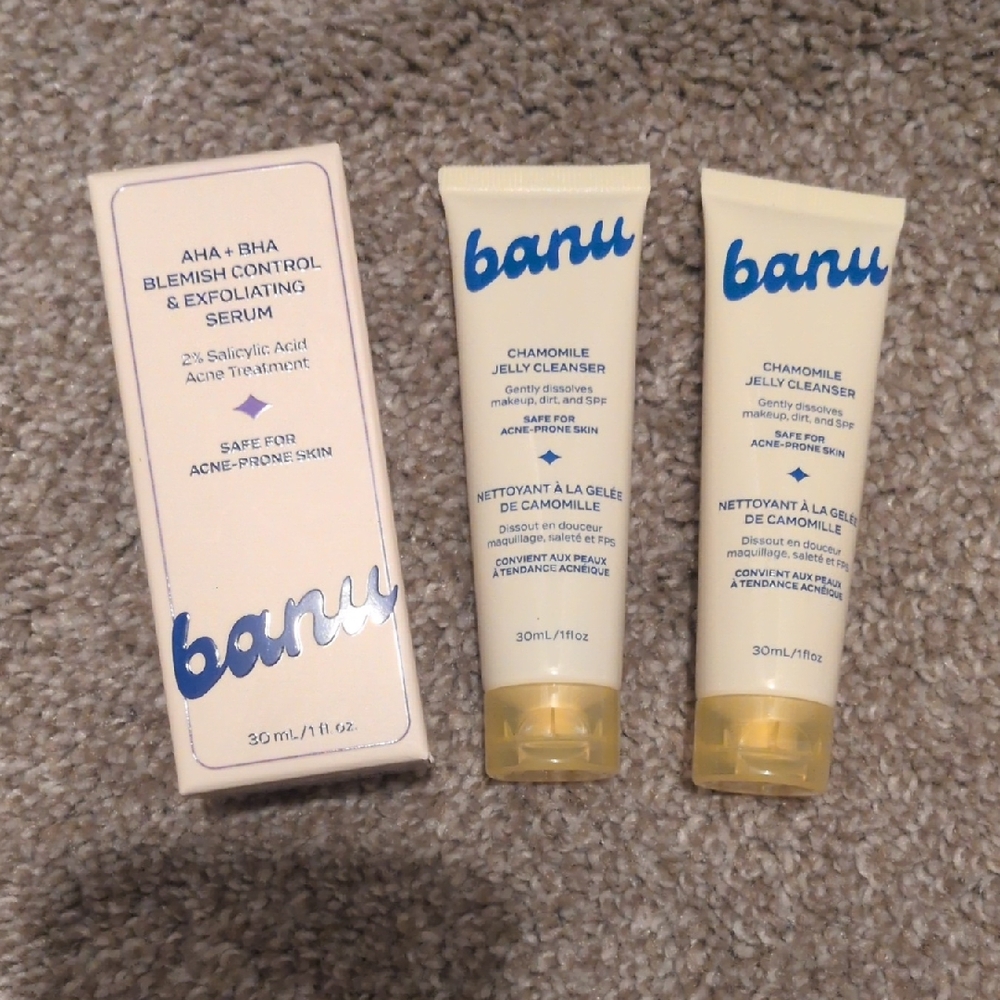 Banu Chamomile Jelly Cleanser Mini X 2 & AHA+BHA Blemish Control Serum
